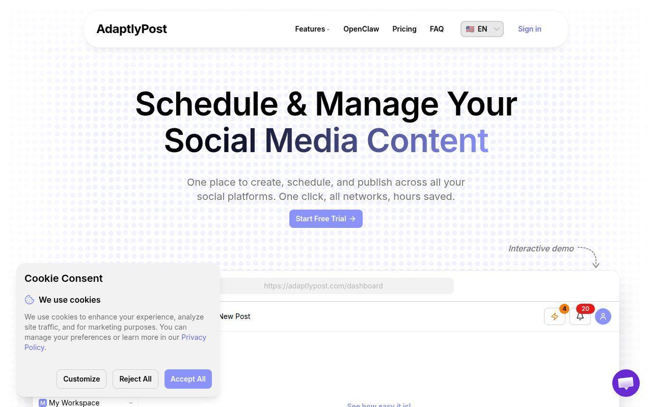AdaptlyPost screenshot